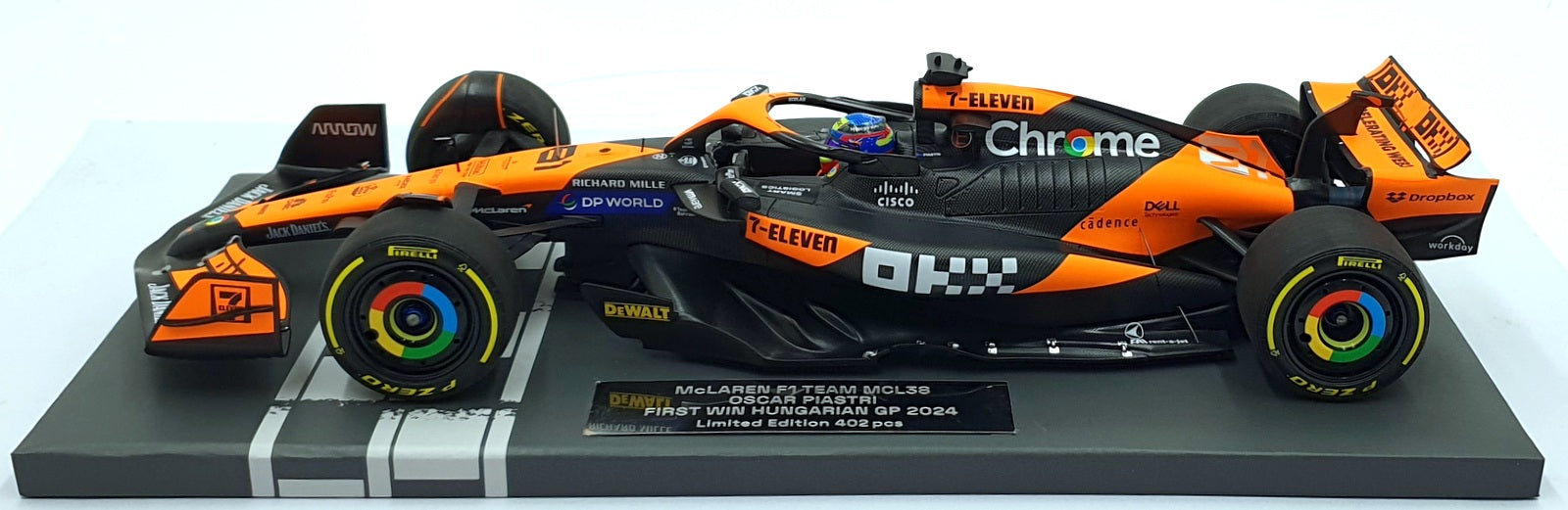 Minichamps 1/18 Scale 537 243181 McLaren F1 MCL38 #81 Hungarian GP 2024 Piastri