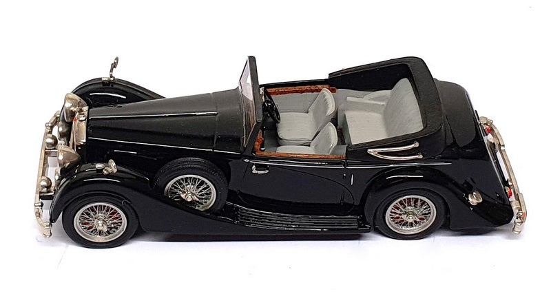 Top Marques 1/43 Scale HE9 - 1938 Alvis Speed 25 Charlesworth Convertible Black