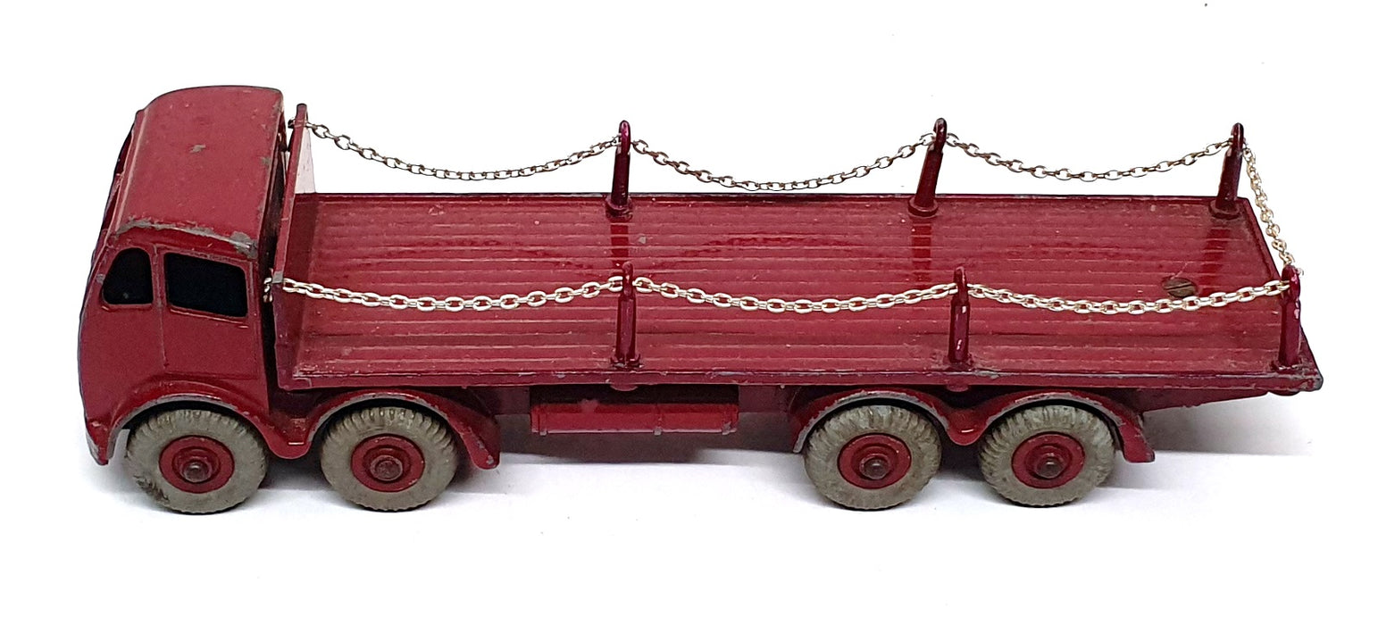 Dinky Supertoys 905 - Foden Flat Truck With Chains - Dk. Red