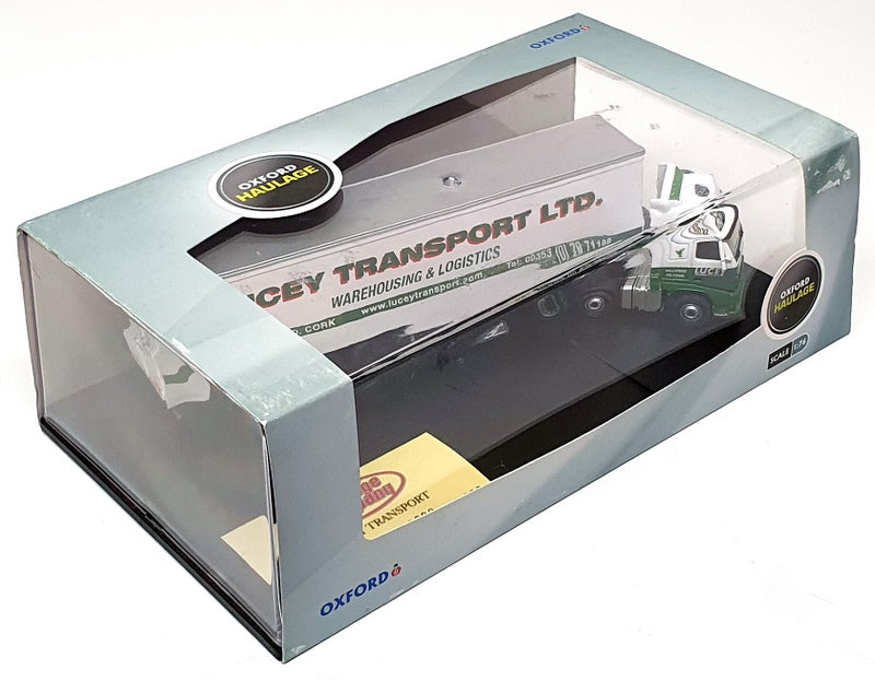 Oxford Diecast 1/76 Scale VOL01BX Volvo FH Box Trailer (Lucy Trans.) Green/White