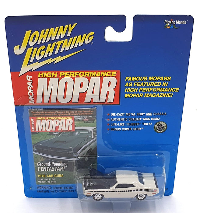 Johnny Lightning 1/64 Scale 291-07 HP MOPAR - 1970 Plymouth AAR Cuda - White
