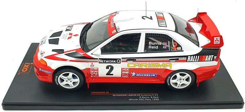 IXO 1/18 Scale Diecast 18RMC093A Mitsubishi Lancer RS Evo V #2 RAC 1998 R.Burns