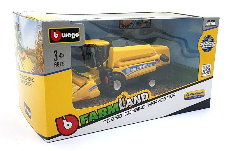 Burago 18cm long 18-31722 - New Holland TCS.90 Combine Harvester - Yellow