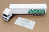 Lledo 22cm Long Diecast PM119 - Volvo Truck & Trailer ASDA - White