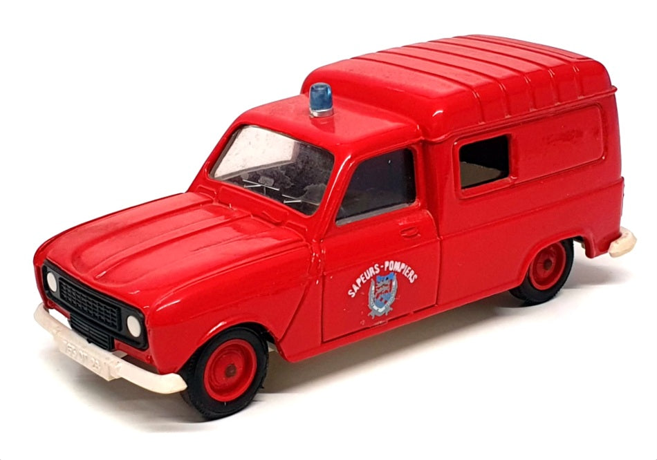Solido 1/43 Scale S0R4R - Renault 4 Van Sapeurs Pompiers Van - Red