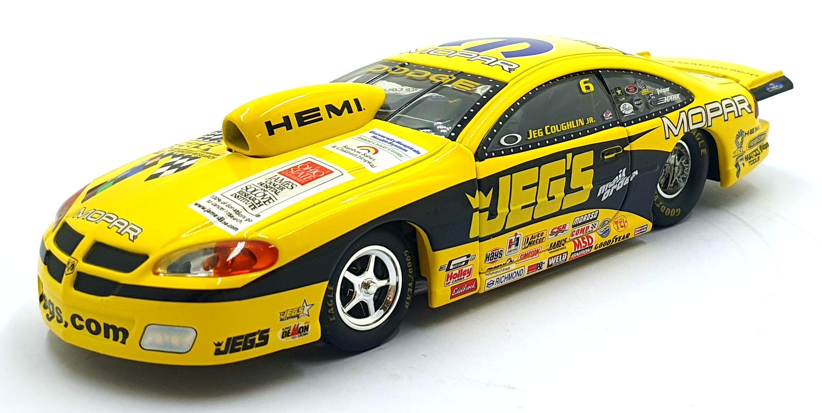 Racing Champions 1/24 Scale 18672P - Jeg's Dodge NHRA Stock Car Cancer Research