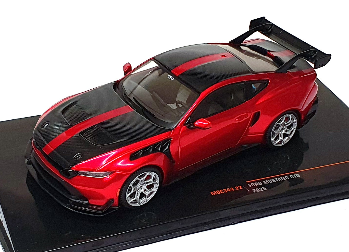 Ixo Models 1/43 Scale MOC344.22 - 2025 Ford Mustang GTD - Met. Dk. Red