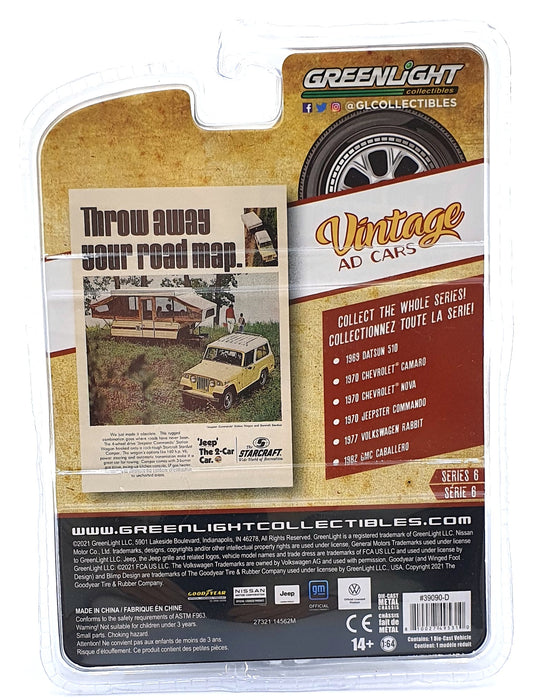 Greenlight 1/64 Scale 39090 - 1970 Jeepster Commando - Cream