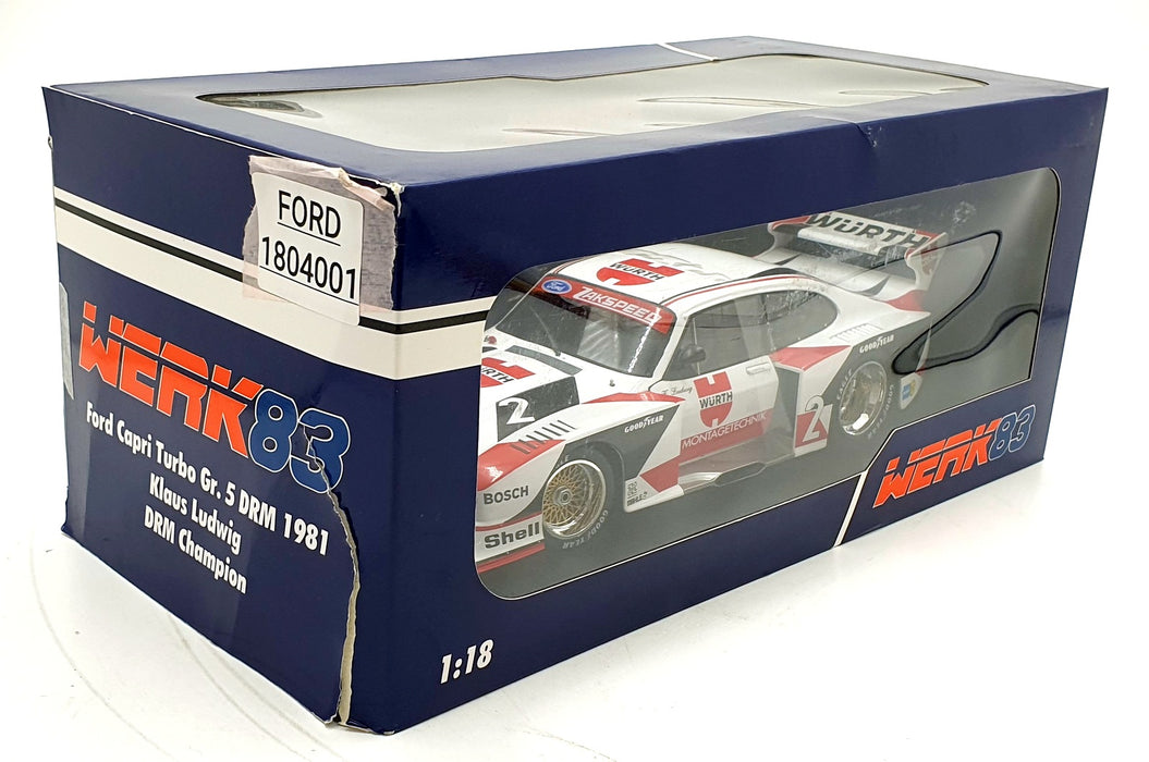 Werk83 1/18 Scale W1804001 - Ford Capri Turbo Zakspeed GR.5 #2 Ludwig