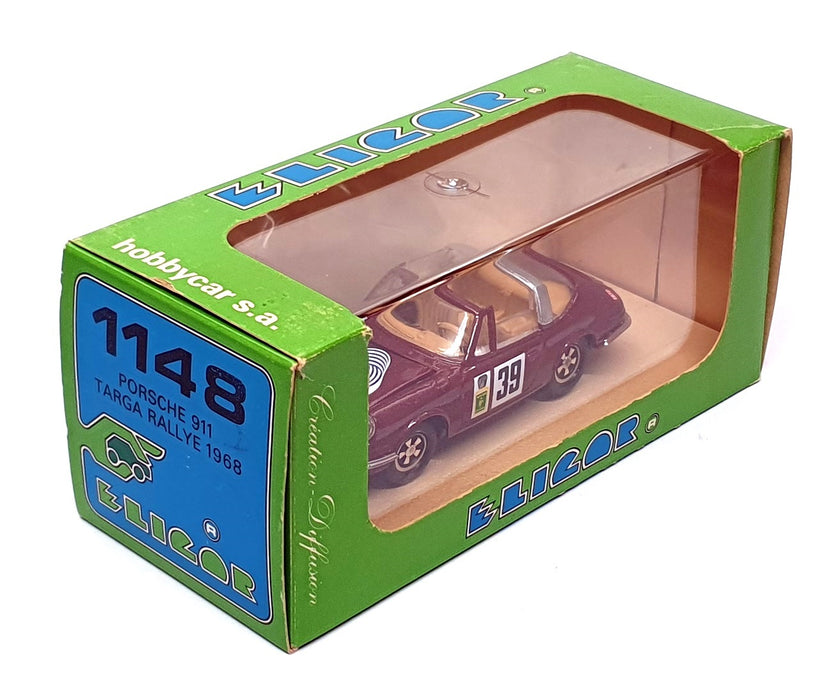 Eligor 1/43 Scale 1148 - Porsche 911 #39 Targa Rallye 1968 - Met. Maroon