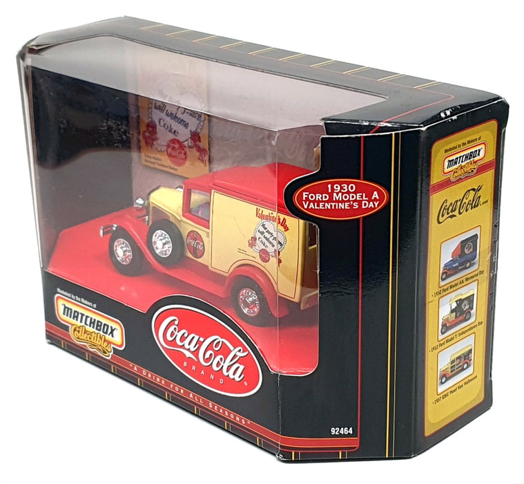 Matchbox 9cm Long Diecast 92464 - 1930 Ford Model A Valentine's Day Coca Cola