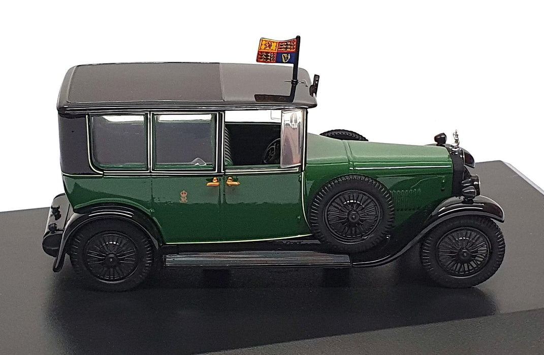 Oxford Diecast 1/43 Scale RD002 - 1925 Daimler Queen Mother Car - Green/Black