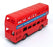 Blue Box 12cm Long 77819A - Double Decker Bus With Friction Drive - Red