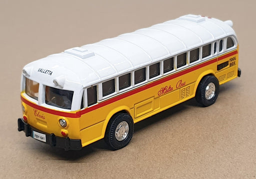 China Brand Appx 12cm Long Diecast 143 - Malta Bus Model - Yellow/White