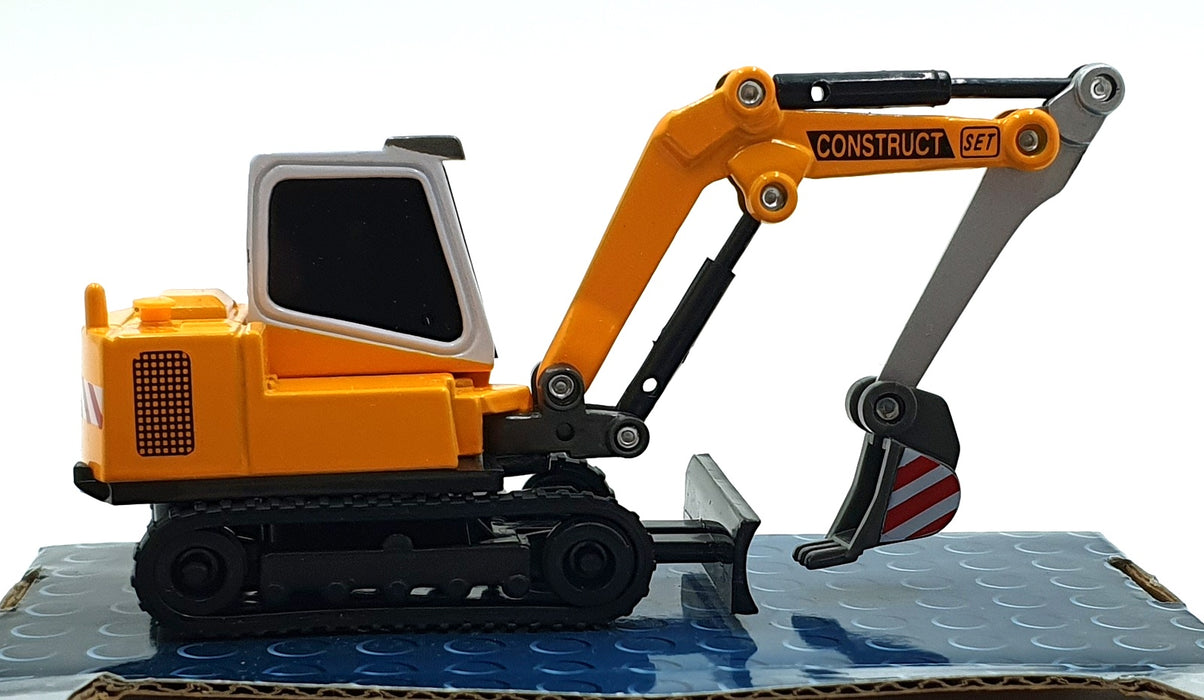 Cararama 1/43 Scale 210001C - Far East Construct Excavator Digger - Yellow