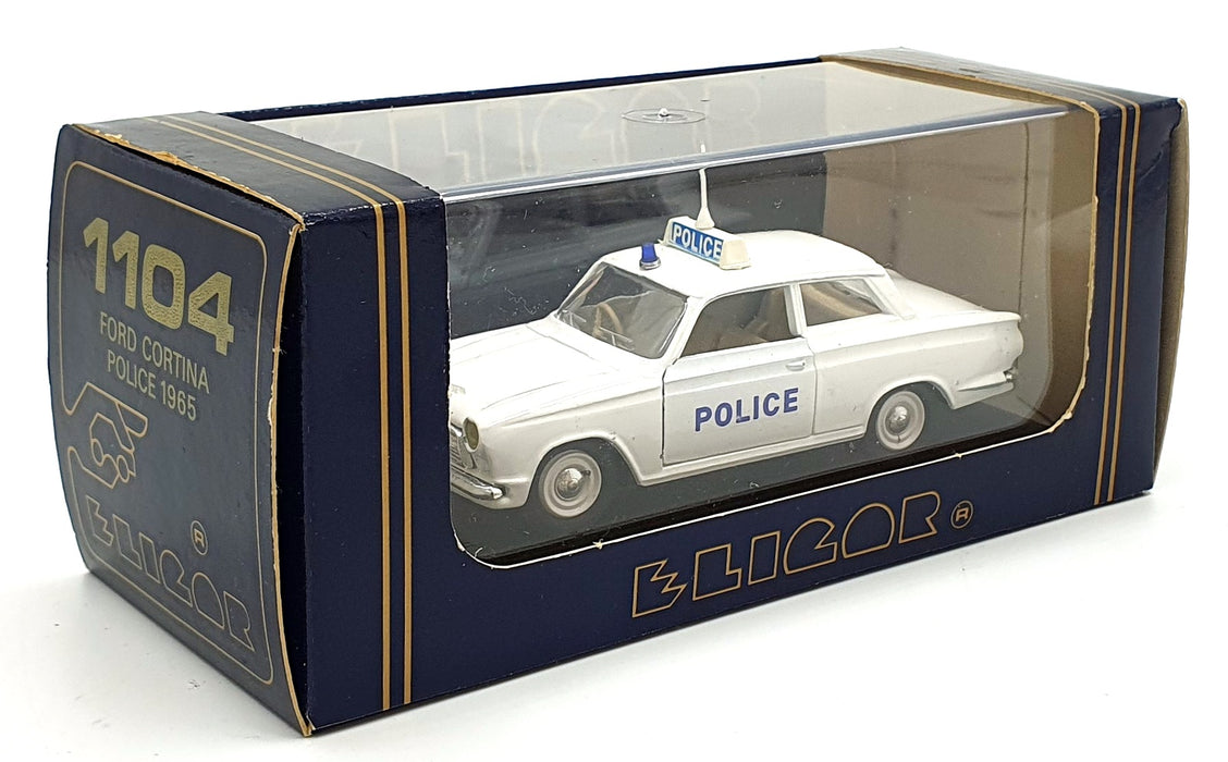 Eligor 1/43 Scale Diecast 1104 - 1965 Ford Cortina Police Car - White