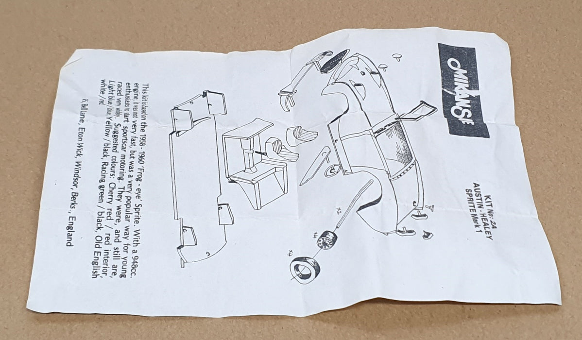 Mikansue 1/43 Scale Unbuilt Kit 2A - 1959 Austin Healey Sprite