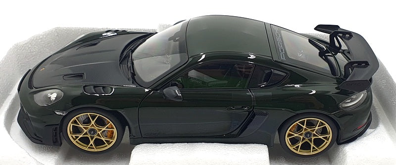Norev 1/18 Scale Diecast 187250 - 2023 Porsche Cayman GT4 RS Weissach Pack Green
