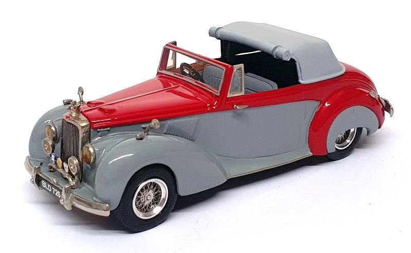 Top Marques 1/43 Scale HE5 - 1954 Alvis TC 21/100 Grey Lady D/Head - Grey/Red