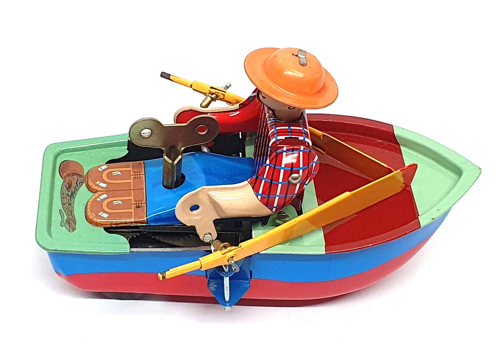 Fantastic & Co Appx 13cm Long Tin Plate 24815 - Wind-Up Rowing Boat