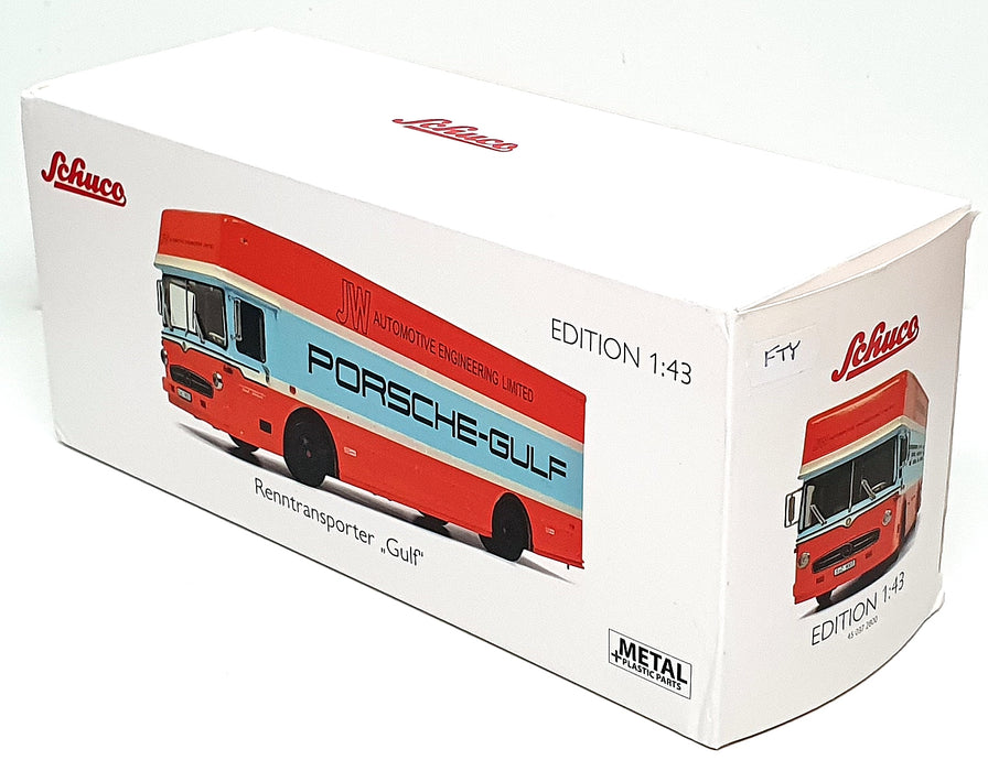 Schuco 1/43 Scale 45 037 2800 - Mercedes Benz Transporter Porsche Gulf