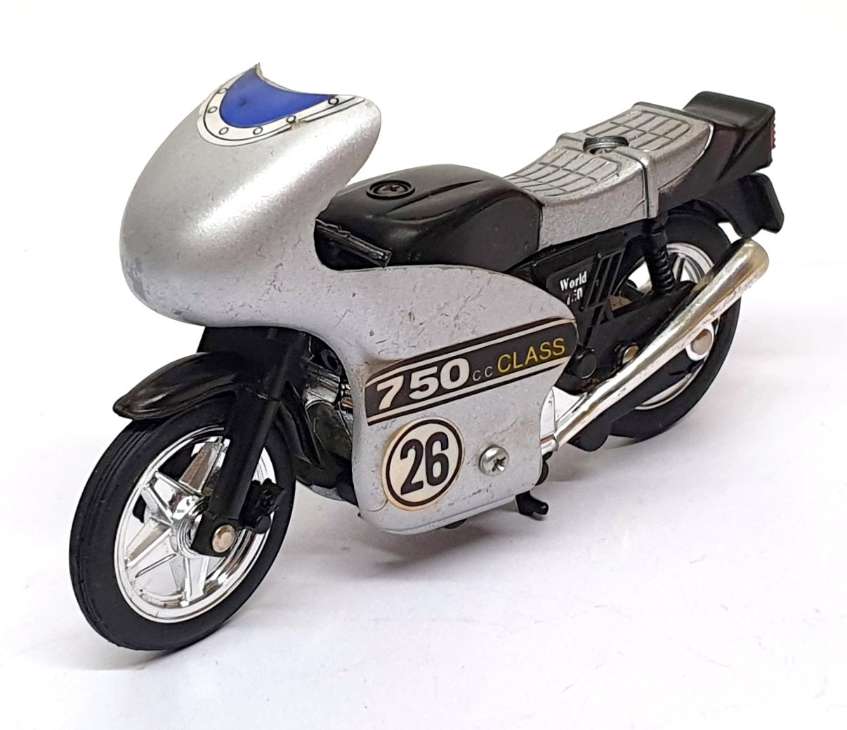Corgi Appx 11.5cm Long Plastic Model 51696 - Wheelie Bikes Cafe Racer - Silver
