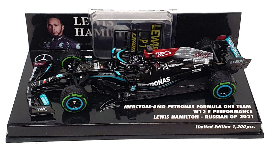 Minichamps 1/43 Scale 410 211544 - F1 Mercedes AMG Russian GP 2021 Hamilton