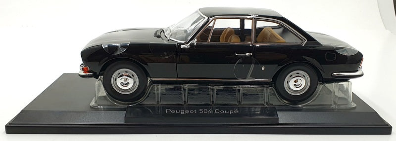 Norev 1/18 Scale Diecast 184816 - 1972 Peugeot 504 Coupe - Black
