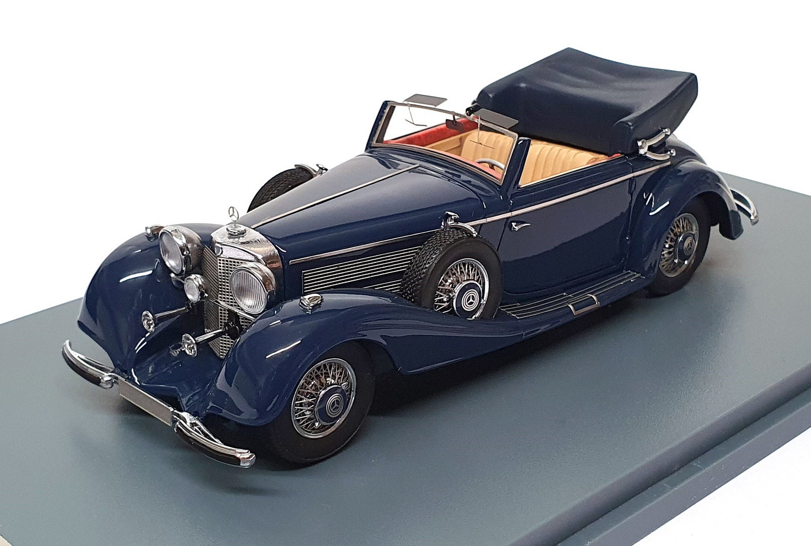 Neo 1/43 Scale NEO46165 - Mercedes Benz 540K Type A Open Cabrio - Blue