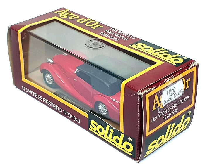 Solido 1/43 Scale 1148 - 1939 Delahaye 135M Figoni Falaschi - Red/Black Roof