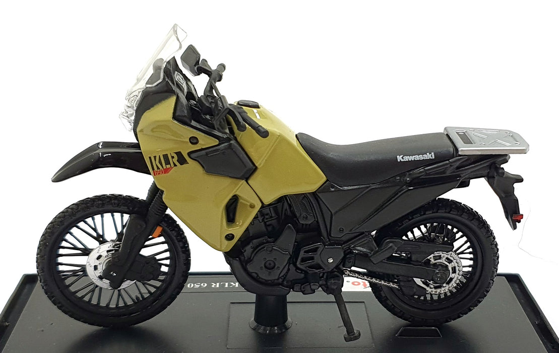 Maisto 1/18 Scale 21836 - Kawasaki KLR 650 Motorbike - Olive Green