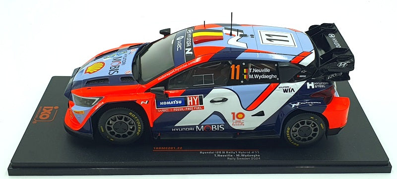 Ixo 1/18 Scale Diecast 18RMC201.22 - Hyundai i20 N Rally1 Hybrid #11 Sweden 2024
