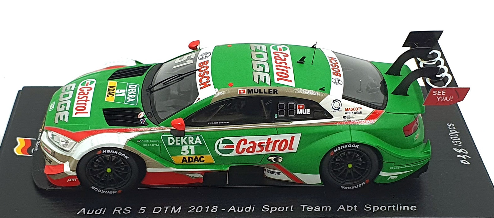 Spark 1/43 Scale SG434 - Audi RS 5 DTM 2018 Sportline #51