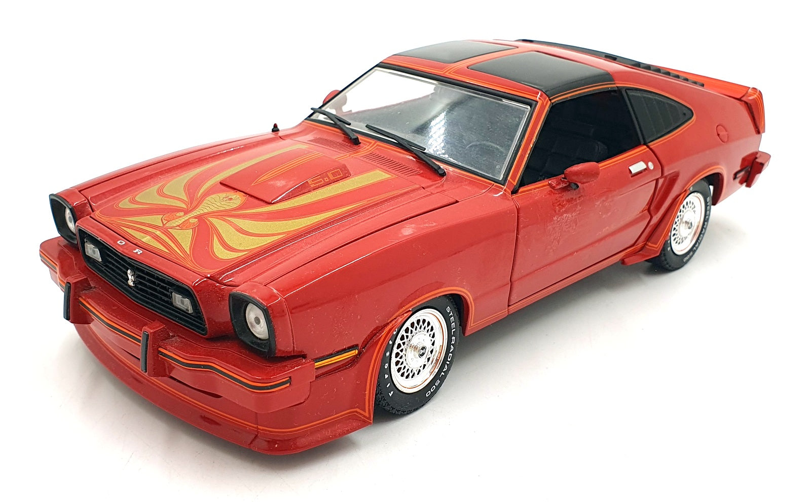 Greenlight 1/18 Scale Diecast 12879 - 1978 Ford Mustang MKII King Cobra - Red