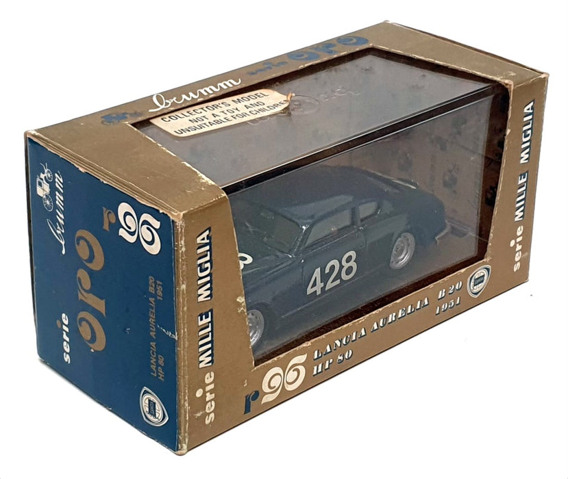 Brumm 1/43 Scale R96 - 1951 Lancia Aurelia B20 HP80 #428 - Blue