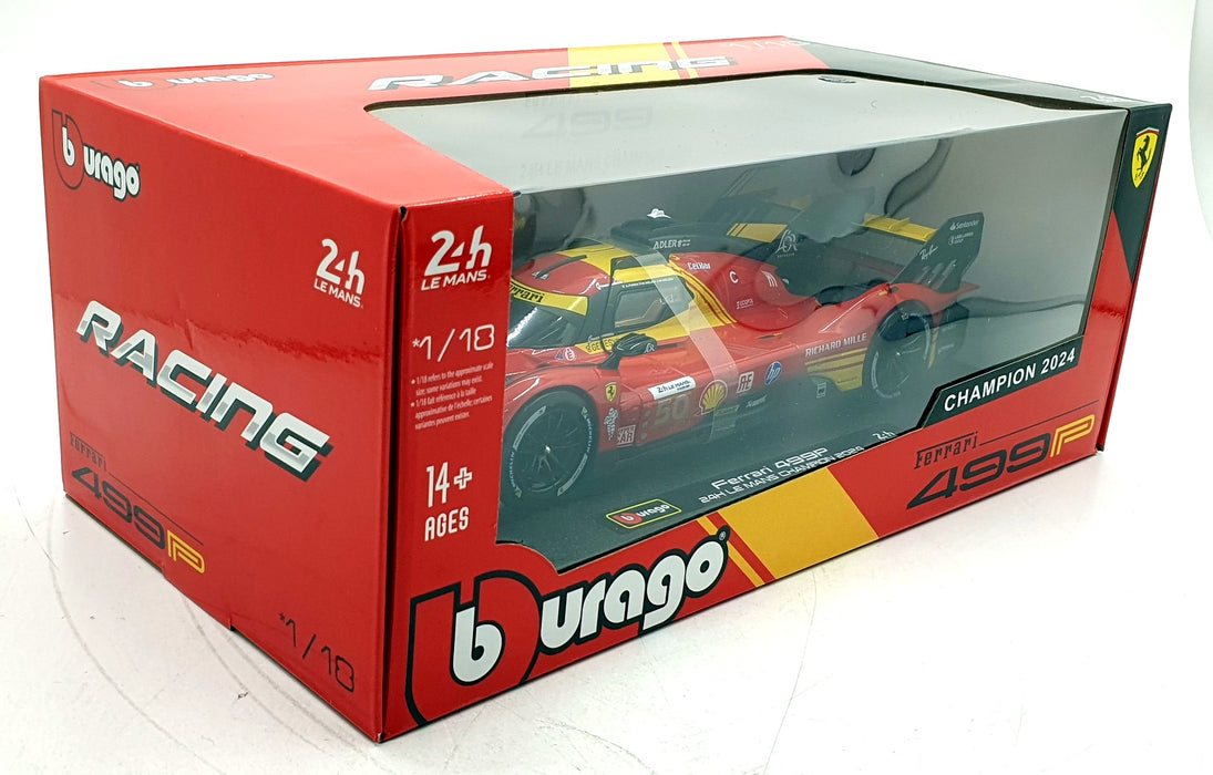 Burago 1/18 Scale Diecast 18-16303 - Ferrari 499P #50 Le Mans 2024 Winner