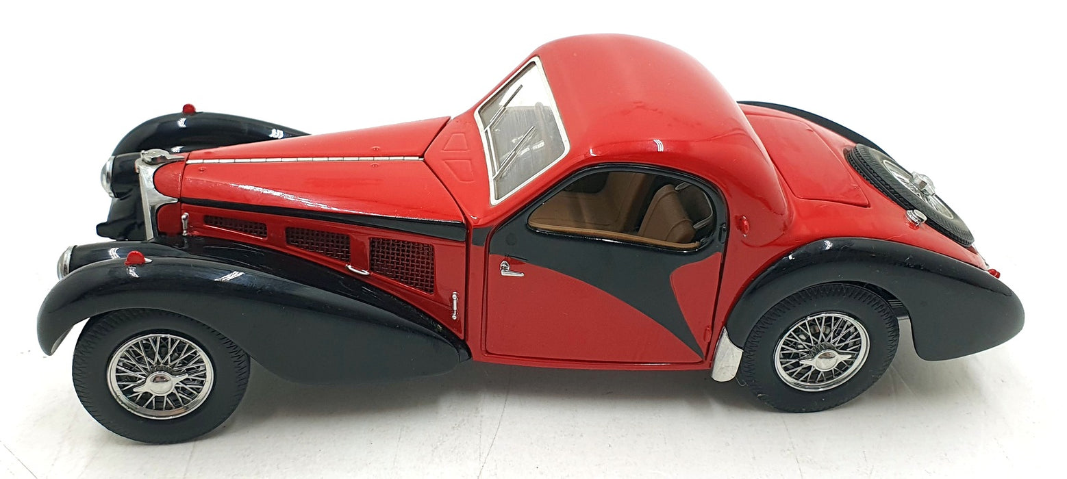 Franklin Mint 1/24 Scale Diecast FMC20 - 1936 Bugatti Type 57SC - Red/Black