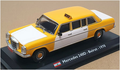 Leo Models 1/43 Scale LEO8 - Mercedes 240D Taxi Cab Beirut 1970 - Orange/White