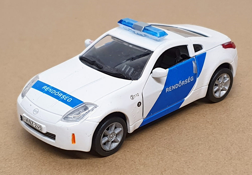 Amercom 1/43 Scale AM245 - Nissan 350Z Hungary Police Car - White/Blue