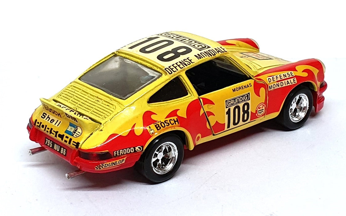 Solido 1/43 Scale No. 24 - Porsche Carrera RS Race Car #108 - Yellow/Red