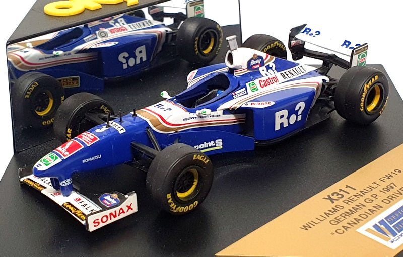 Onyx 1/43 Scale X311 - F1 Williams Renault FW19 German GP 1997 Canadian Driver