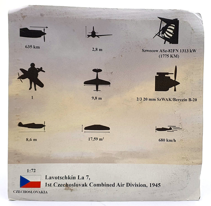 Amercom 1/72 Scale AM0801A - 1945 Lavotschkin La 7 Aircraft 1st Czechoslovak AF
