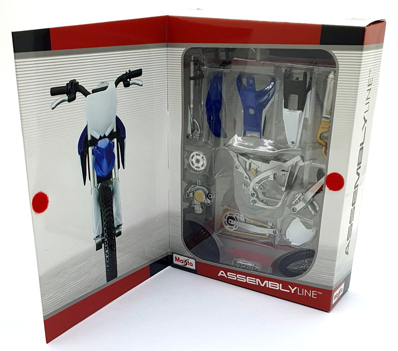 Maisto 1/12 Scale Diecast Kit 39195 - Yamaha YZ450F Motorbike - White/Blue