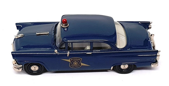 Brooklin 1/43 Scale BRK23AA - 1956 Ford Mainline 2Dr Michigan State Police Blue
