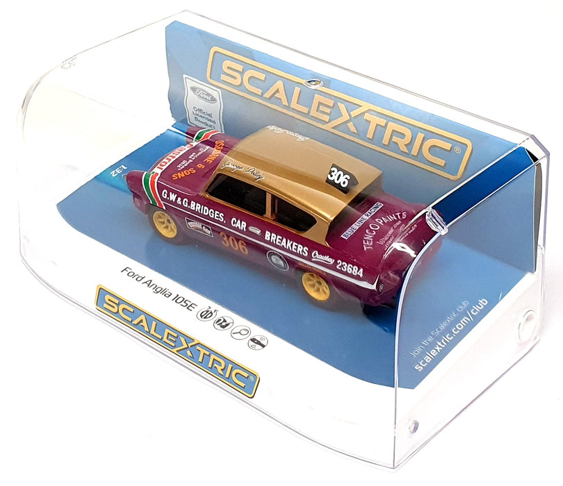 Scalextric 1/32 Scale Slot Car C4584 - Ford Anglia 105E #306 George Polley