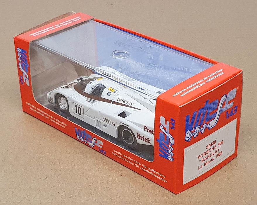 Vitesse 1/43 Scale SM30 - Porsche 956 Barclay #10 Le Mans 1985 - White 