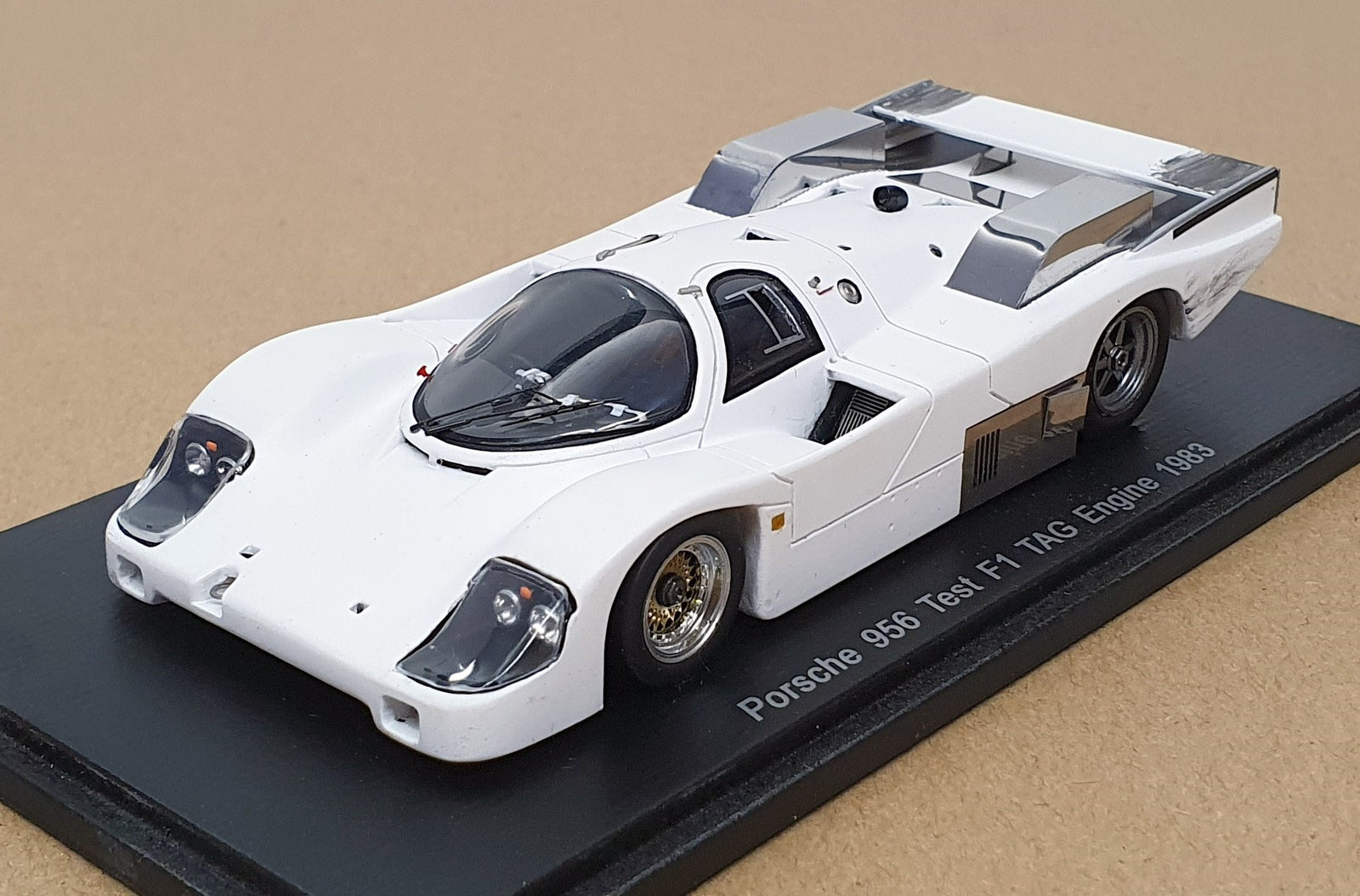 Spark Model 1/43 Scale S3410 - Porsche 956 Test F1 TAG Engine 1983 - White