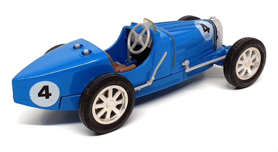 Matchbox 11cm Long Diecast Y11 - 1932 Bugatti Type 51 Race Car #4 - Blue