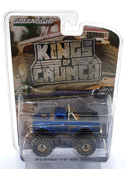 Greenlight 1/64 Scale 49090-F - 1970 Chevrolet K-10 USA-1 Heritage - Blue