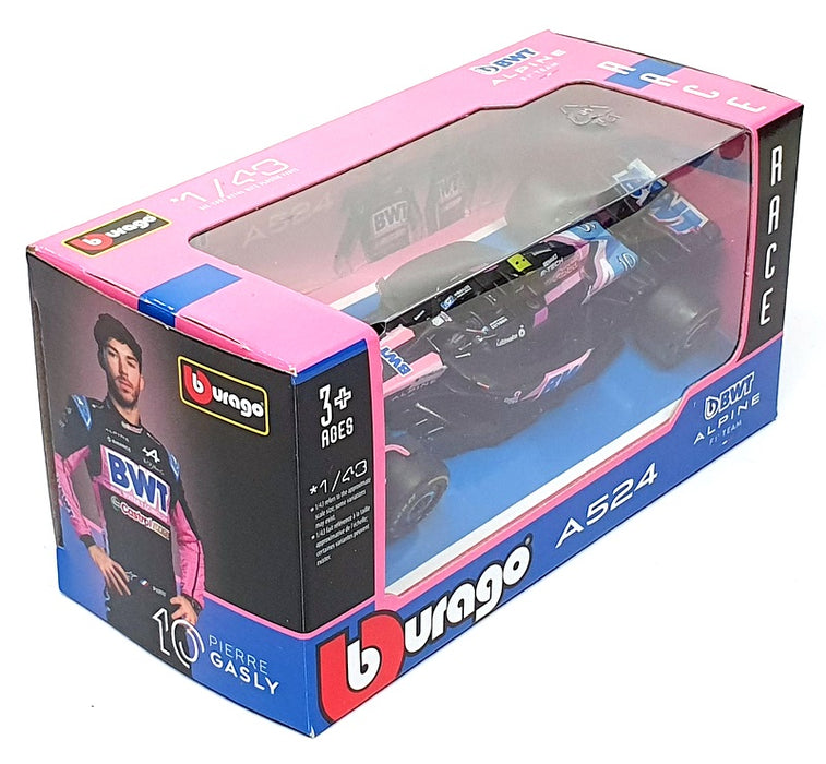 Burago 1/43 Scale 18-38175G - F1 BWT Alpine A524 #10 Gasly